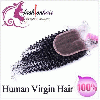 Middle Part Virgin Brazilian Human Hair Lace Closure Kinky Curly from HAIR PRODUCTS CO., LTD., BEIJING, CHINA