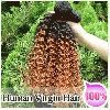 100% Virgin Human Ombre Hair Weave Kinky Curly Weft