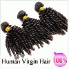 100% Brazilian Virgin Human Hair Weave Kinky Curly Weft